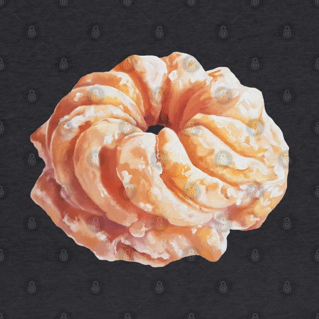 Honey Cruller 2 - donut painting (no background) by EmilyBickell